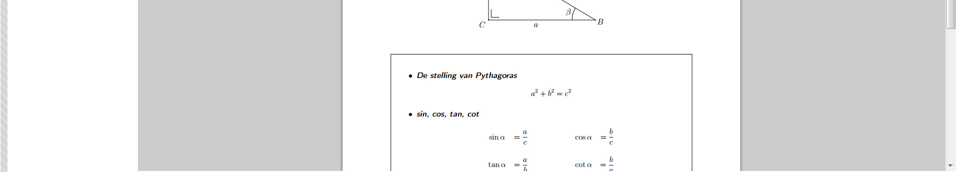 Om te navigeren door de verschillende items kan je ook de pijltjes rechtsboven gebruiken.