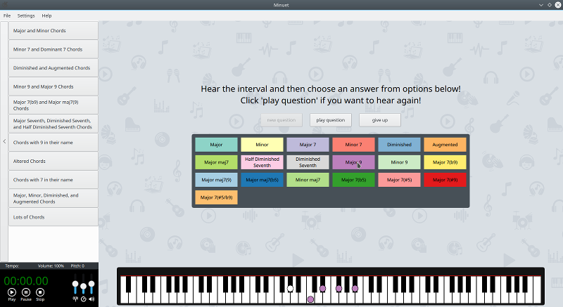 Hoofdstuk 1 Inleiding Welkom bij Minuet: de KDE software voor muziekonderwijs.