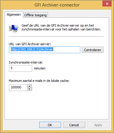 4 configurerenoutlook Connector Als Outlook Connector op de computer van een gebruiker is geïnstalleerd, werkt Outlook Connector naar behoren als u de standaardinstellingen handhaaft.