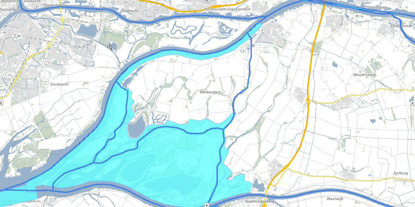 5.3.1. Vaarwegen Binnen de gemeente Werkendam zijn tal van vaarwegen aanwezig of mogelijke invloedsgebieden van vaarwegen die nabij de gemeentegrens zijn gelegen, namelijk: 1.