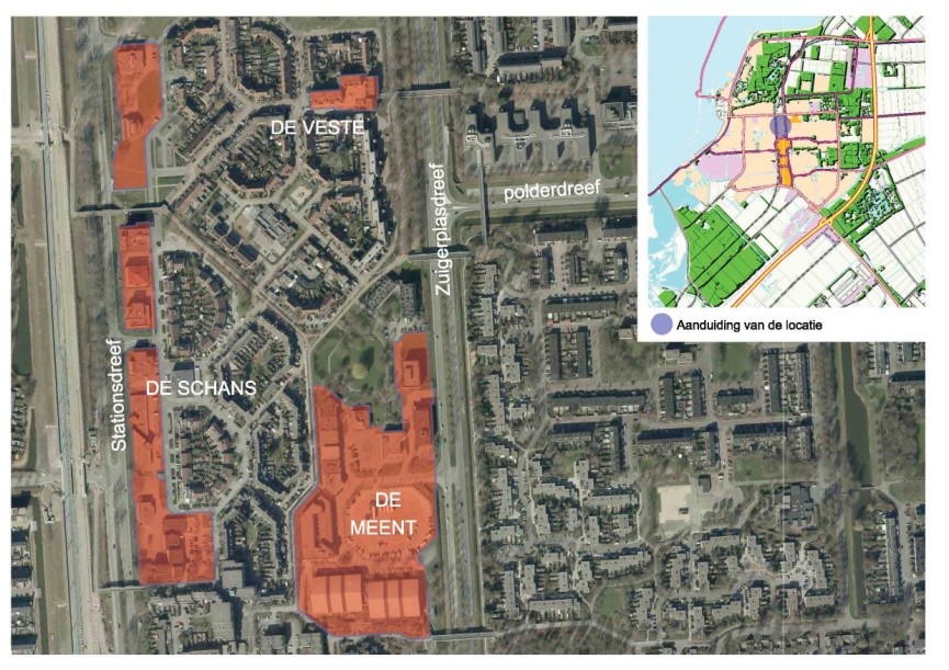 Stand van zaken De kantorenlocatie De Meent / Veste / Schans is gelegen ten noorden van het Stadshart en is goed bereikbaar vanaf de hoofdwegenstructuur.