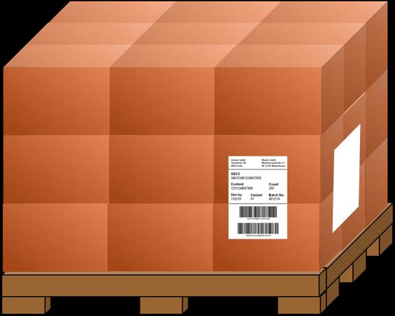 2.3 Plaatsing van labels 2.3.1 Plaatsing van labels op grotere logistieke eenheden (pallets, rolcontainers, etc.