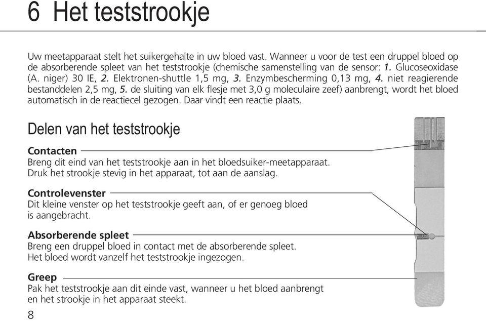 Enzymbescherming 0,13 mg, 4. niet reagierende bestanddelen 2,5 mg, 5. de sluiting van elk flesje met 3,0 g moleculaire zeef) aanbrengt, wordt het bloed automatisch in de reactiecel gezogen.