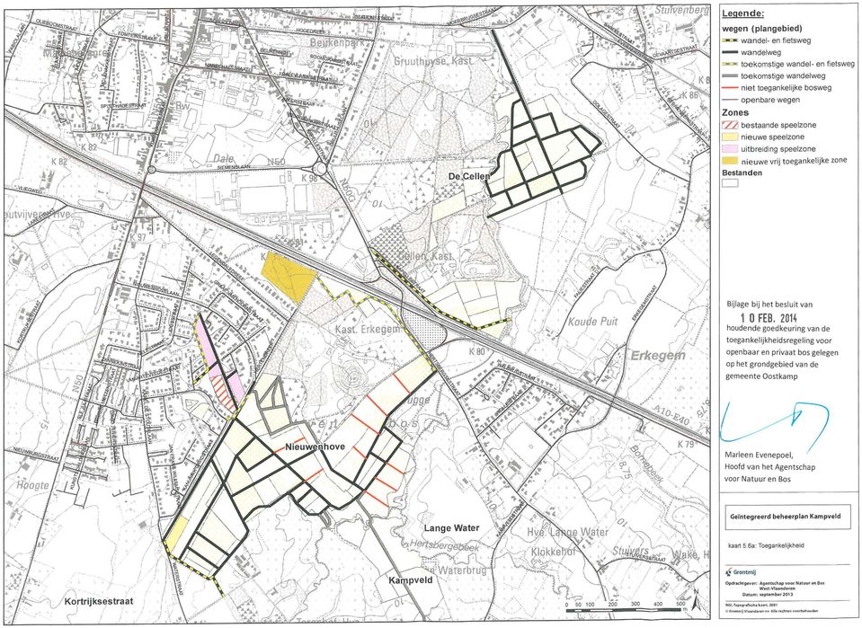 2014 houdende goedkeuring van de toegankelijkheidsregeling voor openbaar en privaat bos gelegen op het grondgebied van de gemeente Oostkamp Marleen Evenepoel, Hoofd van het Agentschap voor Natuur