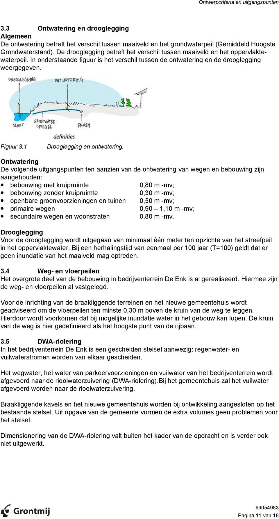 1 Drooglegging en ontwatering.