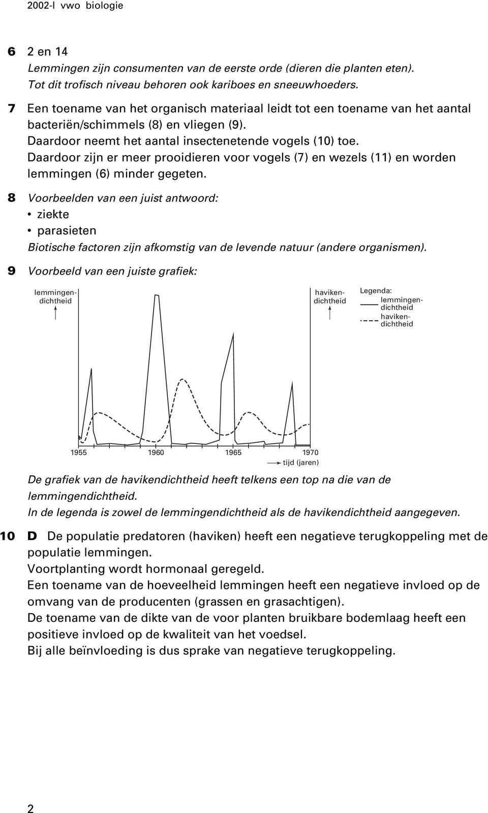 Daardoor zijn er meer prooidieren voor vogels (7) en wezels (11) en worden lemmingen (6) minder gegeten.