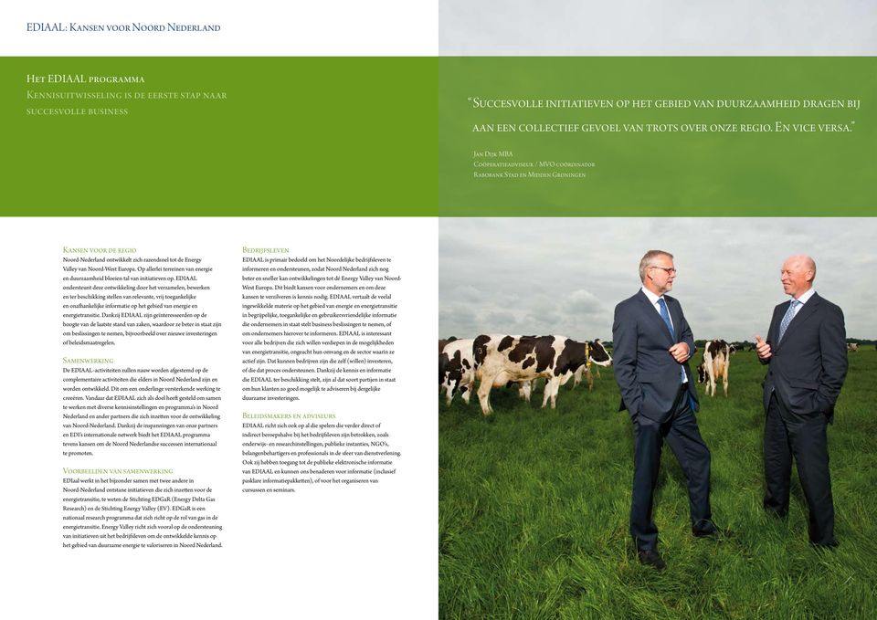 Jan Dijk MBA Coöperatieadviseur / MVO coördinator Rabobank Stad en Midden Groningen Kansen voor de regio Noord-Nederland ontwikkelt zich razendsnel tot de Energy Valley van Noord-West Europa.