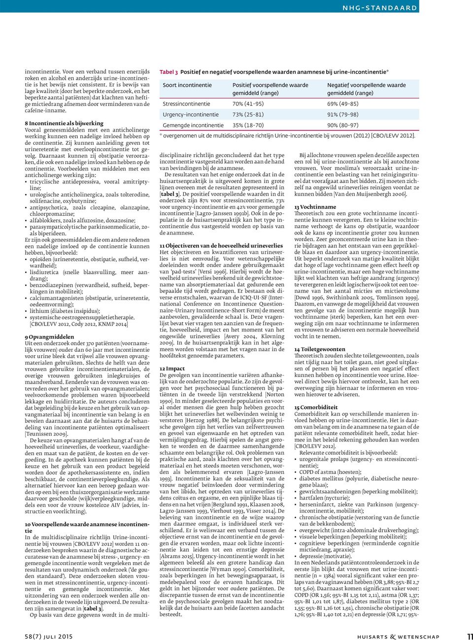 8 Incontinentie als bijwerking Vooral geneesmiddelen met een anticholinerge werking kunnen een nadelige invloed hebben op de continentie.