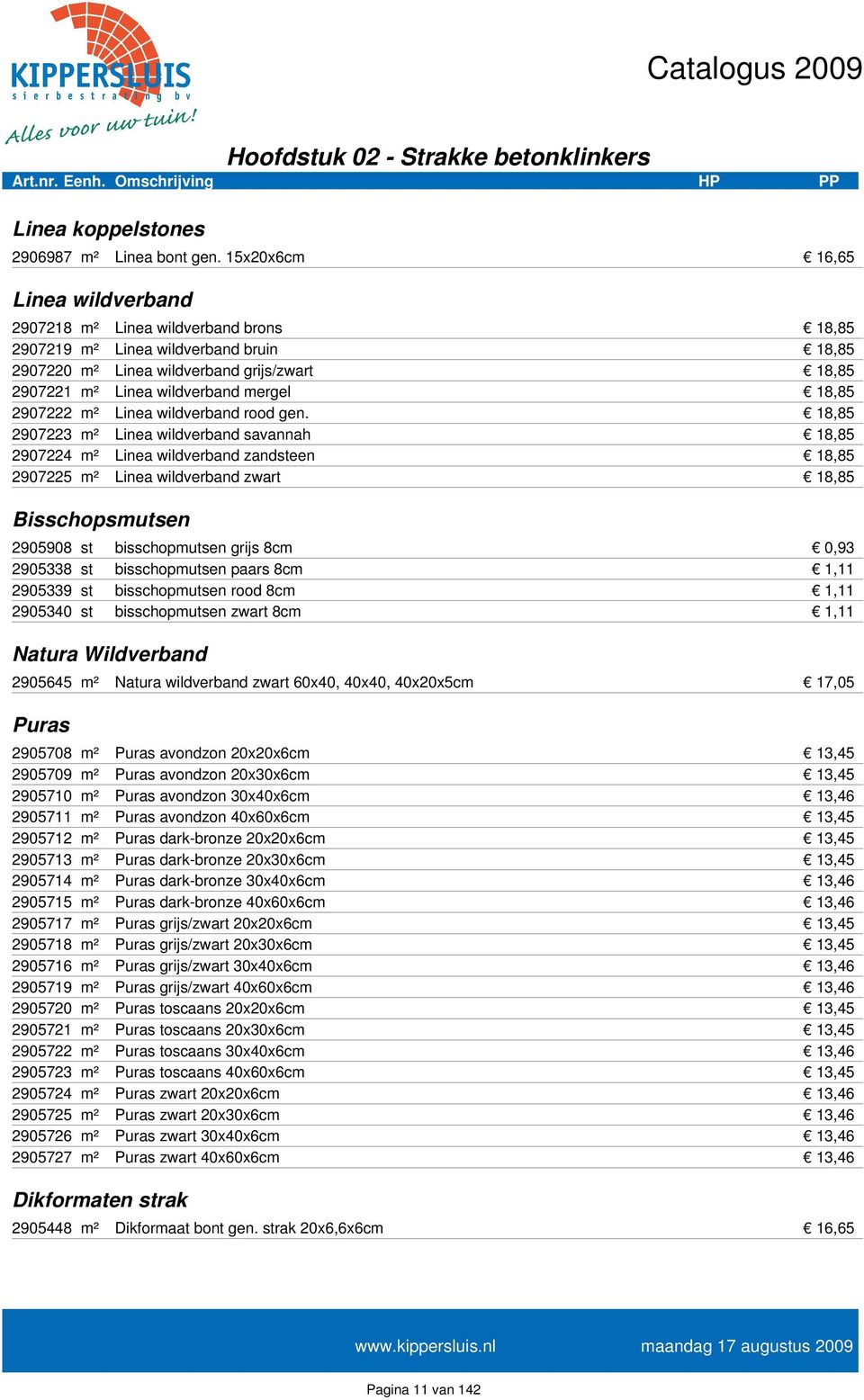 18,85 2907222 m² Linea wildverband rood gen.