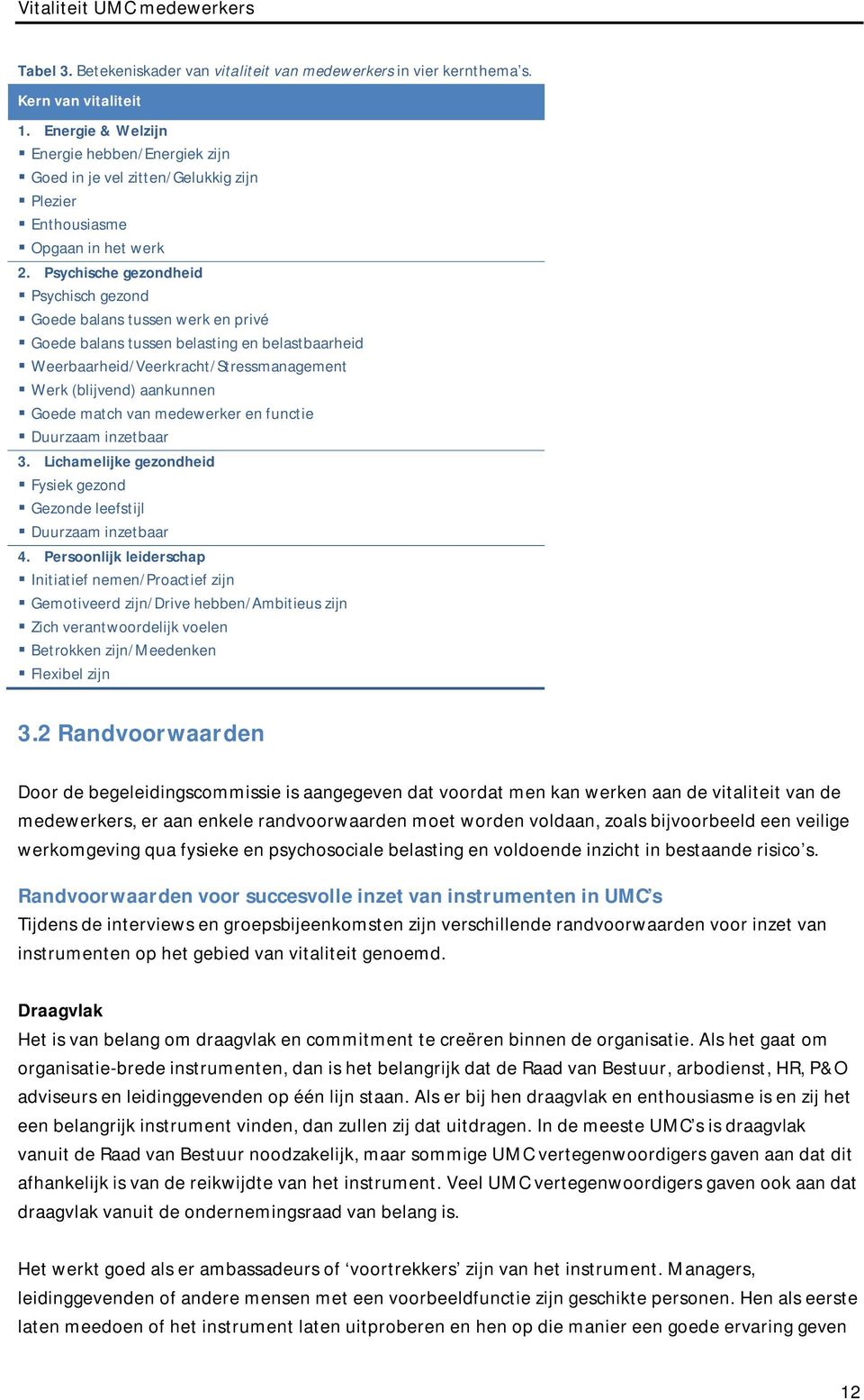 Psychische gezondheid Psychisch gezond Goede balans tussen werk en privé Goede balans tussen belasting en belastbaarheid Weerbaarheid/Veerkracht/Stressmanagement Werk (blijvend) aankunnen Goede match