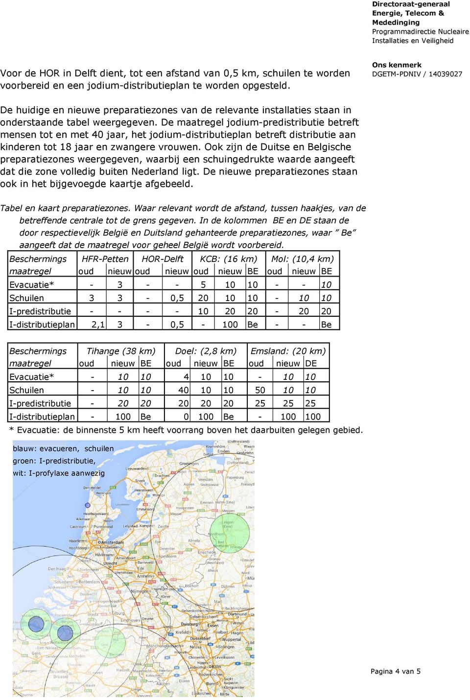 De maatregel jodium-predistributie betreft mensen tot en met 40 jaar, het jodium-distributieplan betreft distributie aan kinderen tot 18 jaar en zwangere vrouwen.