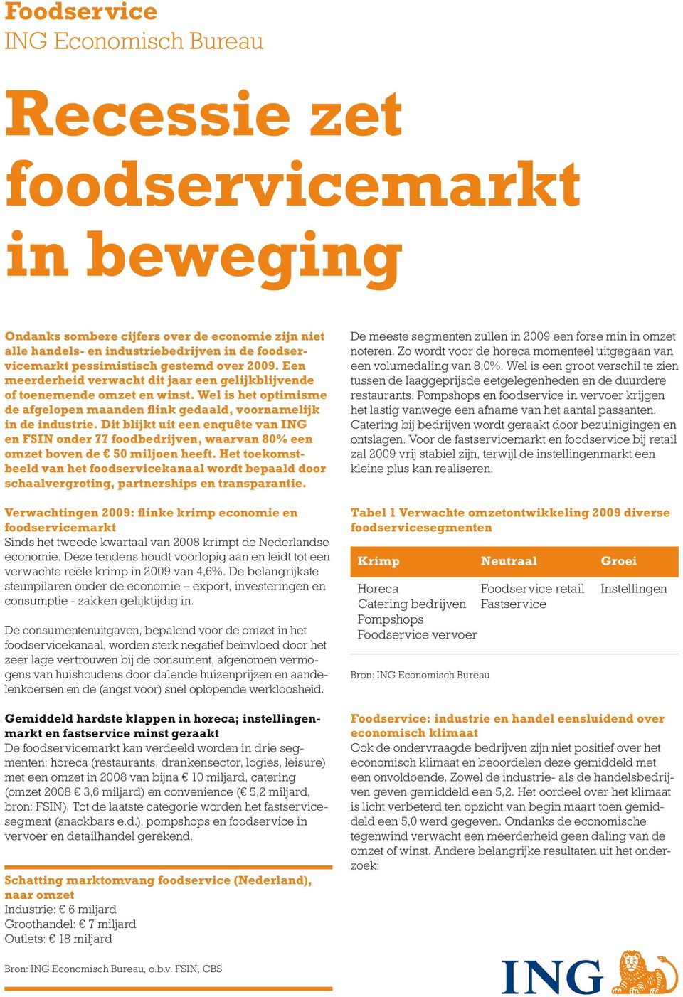 Dit blijkt uit een enquête van ING en FSIN onder 77 foodbedrijven, waarvan 80% een omzet boven de 50 miljoen heeft.