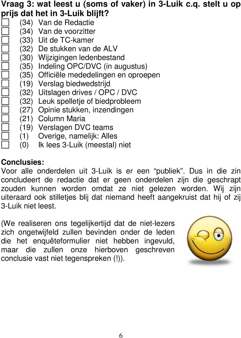 (19) Verslag biedwedstrijd (32) Uitslagen drives / OPC / DVC (32) Leuk spelletje of biedprobleem (27) Opinie stukken, inzendingen (21) Column Maria (19) Verslagen DVC teams (1) Overige, namelijk: