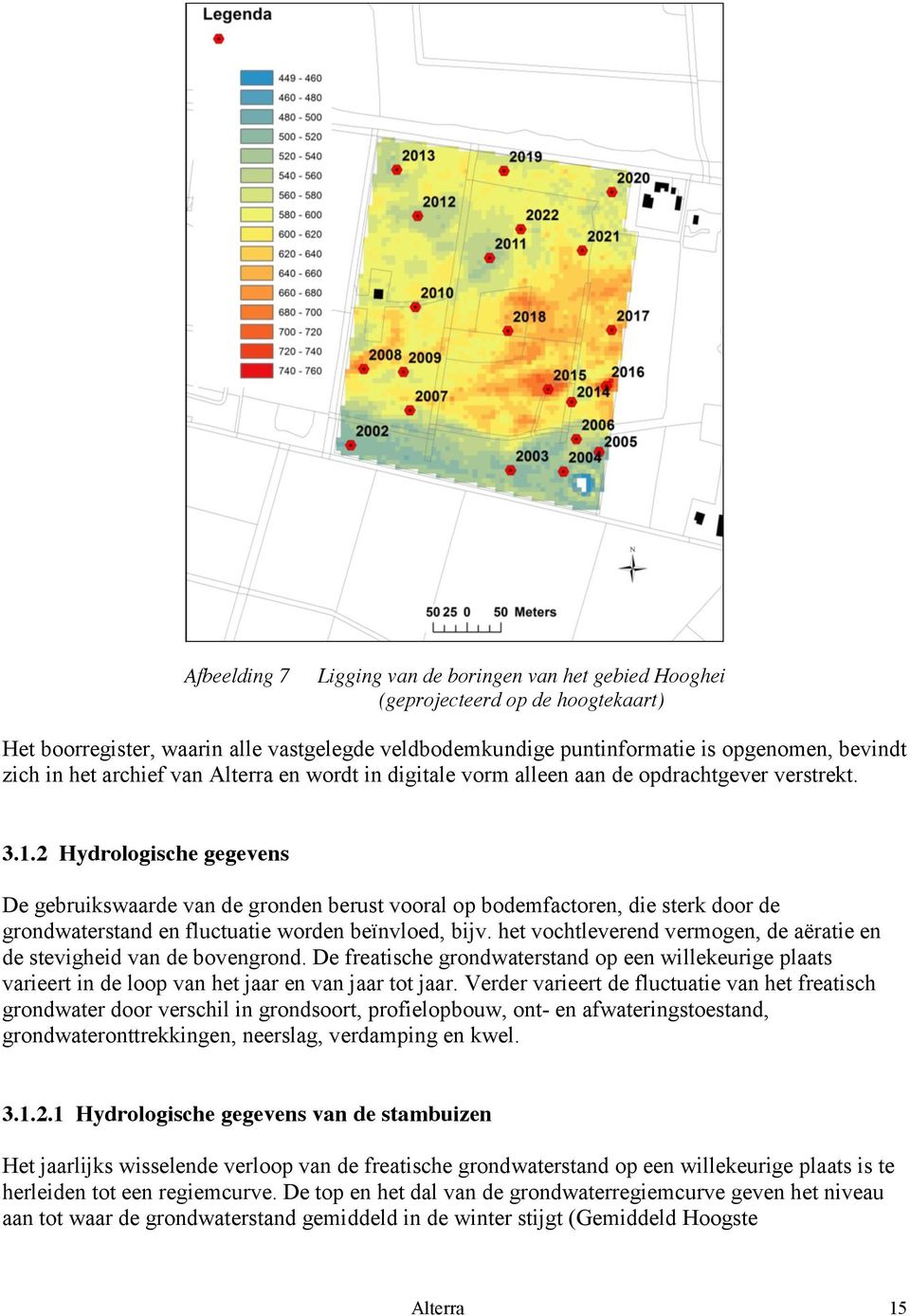 2 Hydrologische gegevens De gebruikswaarde van de gronden berust vooral op bodemfactoren, die sterk door de grondwaterstand en fluctuatie worden beïnvloed, bijv.