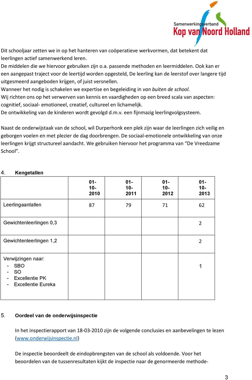 Wanneer het nodig is schakelen we expertise en begeleiding in van buiten de school.