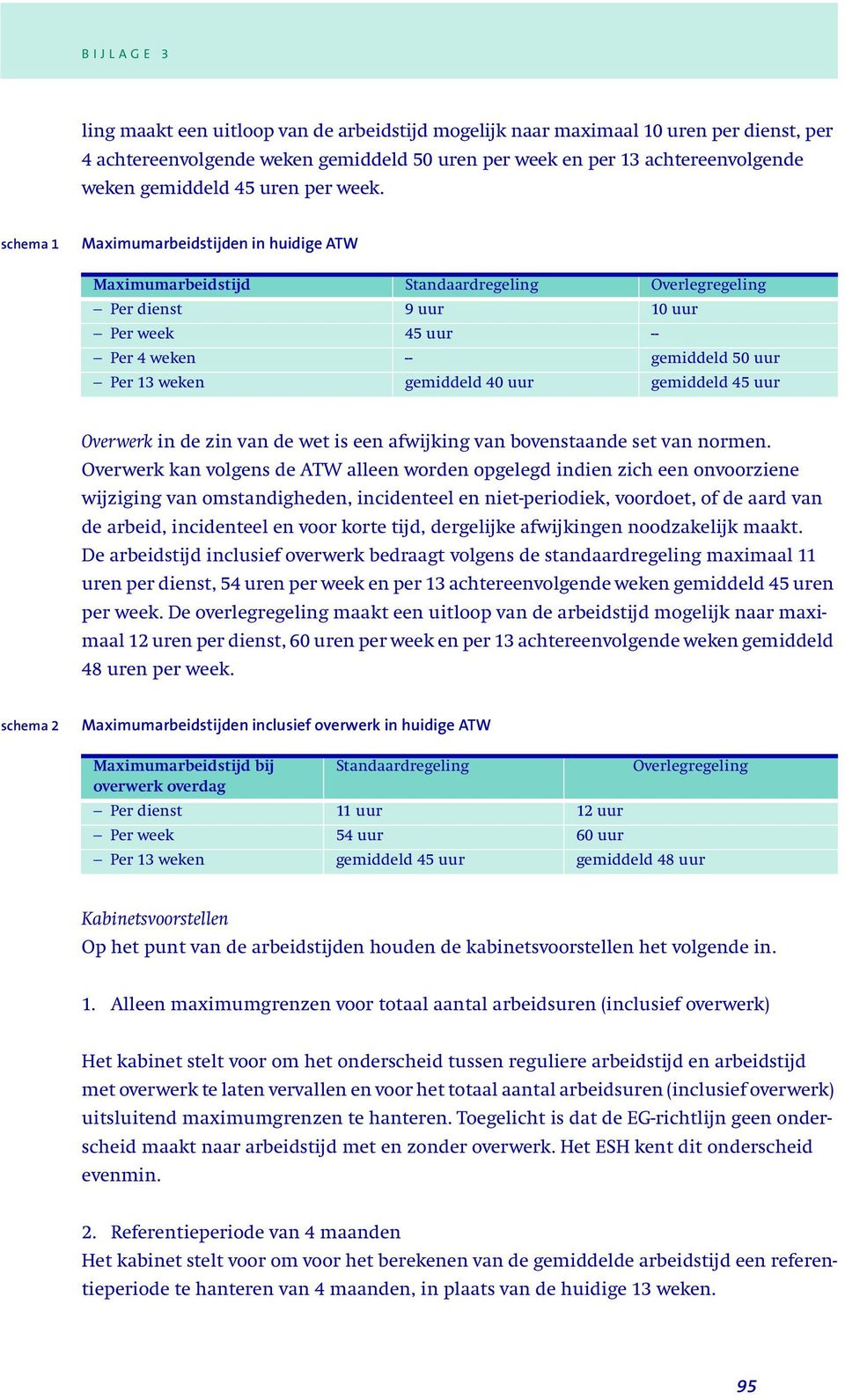 gemiddeld 40 uur gemiddeld 45 uur Overwerk in de zin van de wet is een afwijking van bovenstaande set van normen.