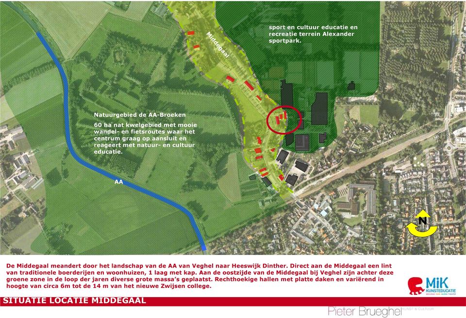 AA De Middegaal meandert door het landschap van de AA van Veghel naar Heeswijk Dinther.