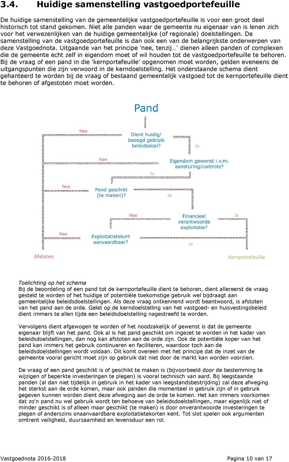 De samenstelling van de vastgoedportefeuille is dan ook een van de belangrijkste onderwerpen van deze Vastgoednota.