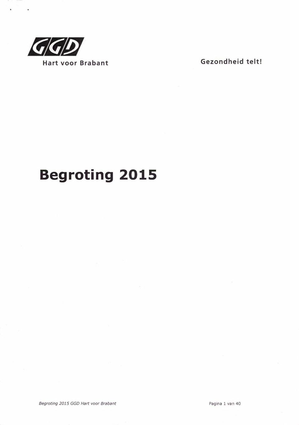 Begroting 2015 8egroting