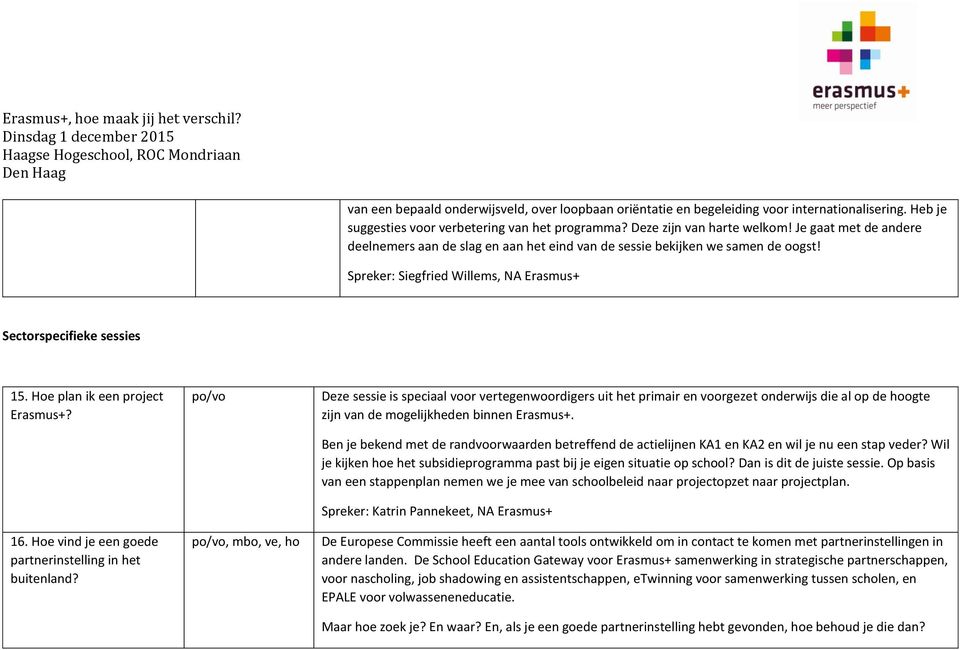 Hoe plan ik een project Erasmus+? 16. Hoe vind je een goede partnerinstelling in het buitenland?