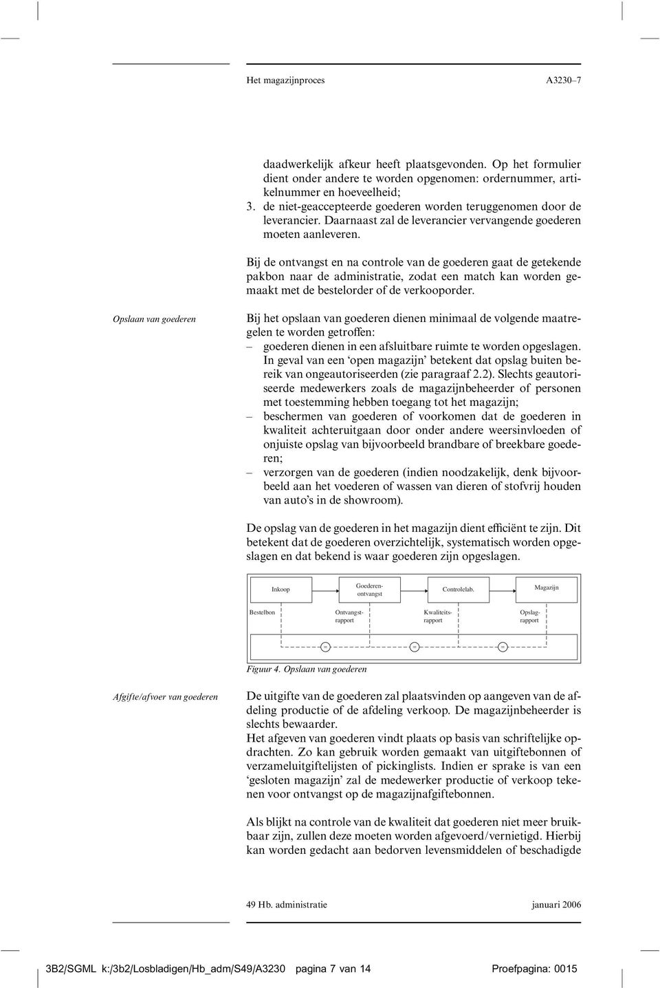 Bij de ontvangst en na controle van de goederen gaat de getekende pakbon naar de administratie, zodat een match kan worden gemaakt met de bestelorder of de verkooporder.