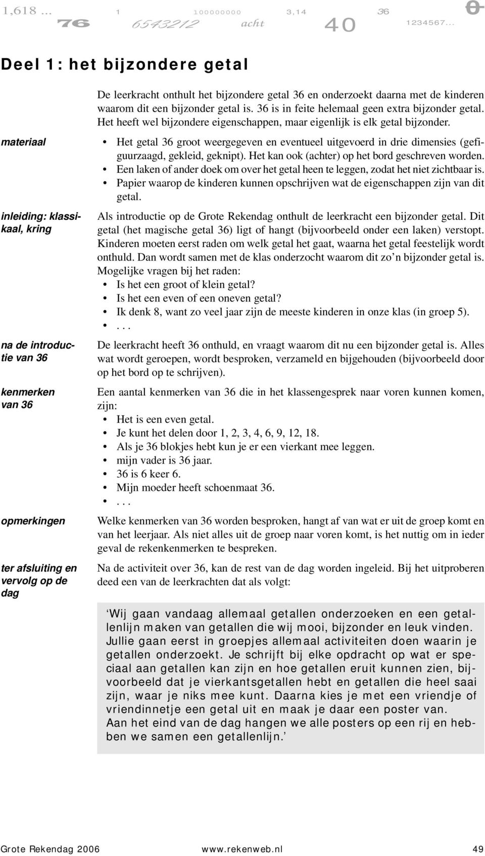 Het kan ook (er) op het bord geschreven worden. Een laken of ander doek om over het getal heen te leggen, zodat het niet zichtbaar is.