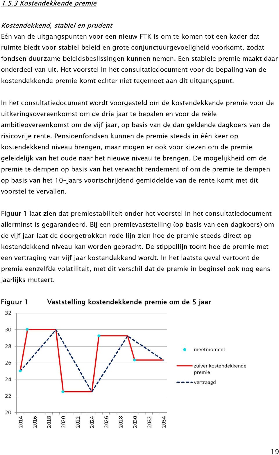 Het voorstel in het consultatiedocument voor de bepaling van de kostendekkende premie komt echter niet tegemoet aan dit uitgangspunt.