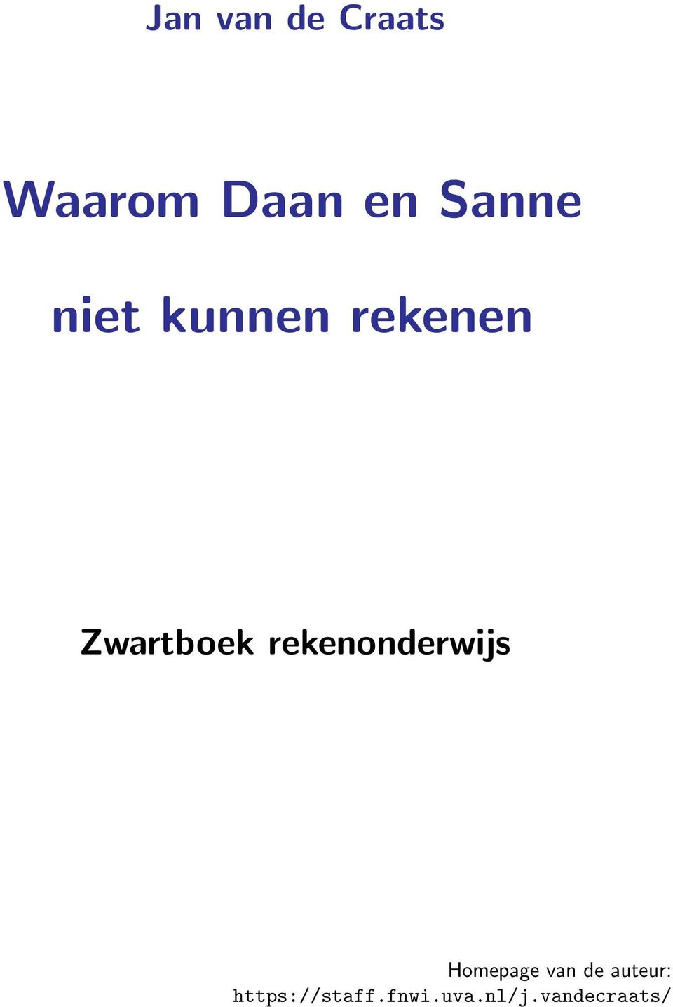 rekenonderwijs Homepage van de