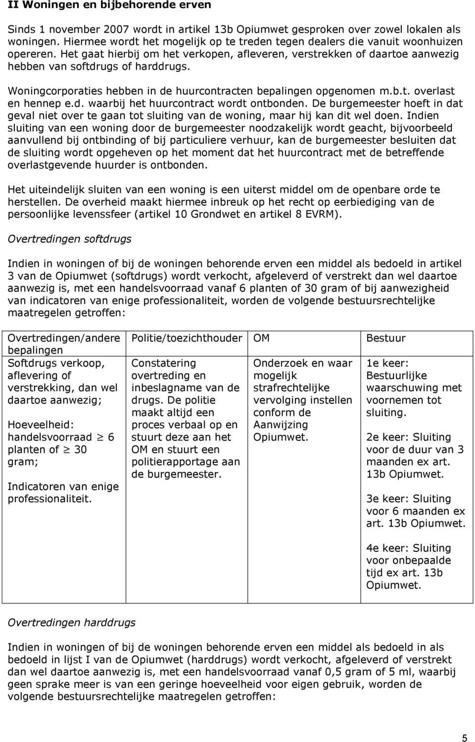 Woningcorporaties hebben in de huurcontracten bepalingen opgenomen m.b.t. overlast en hennep e.d. waarbij het huurcontract wordt ontbonden.