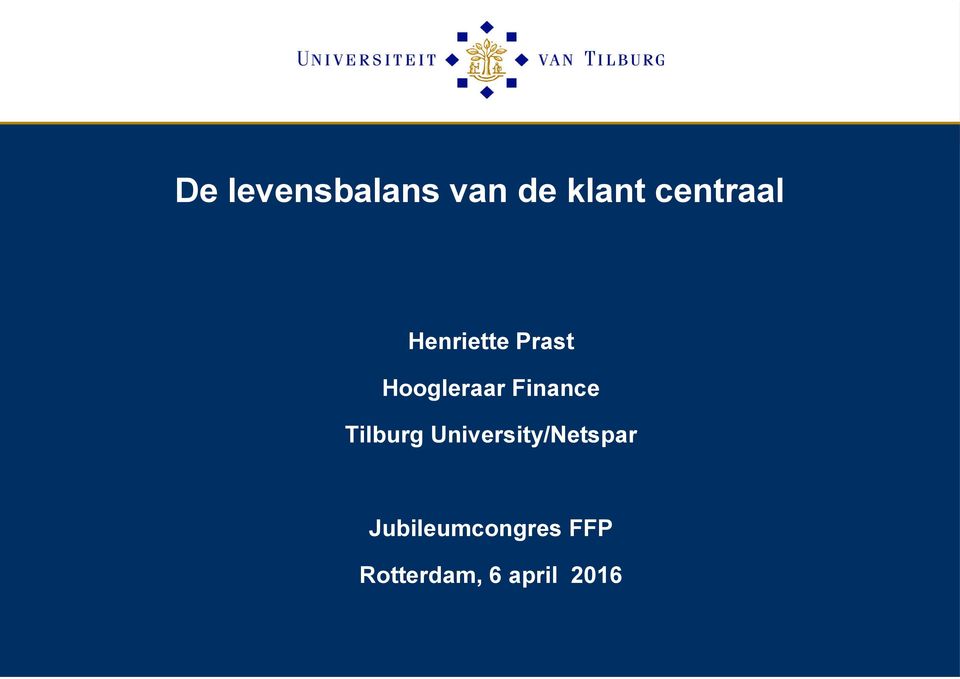 Finance Tilburg University/Netspar