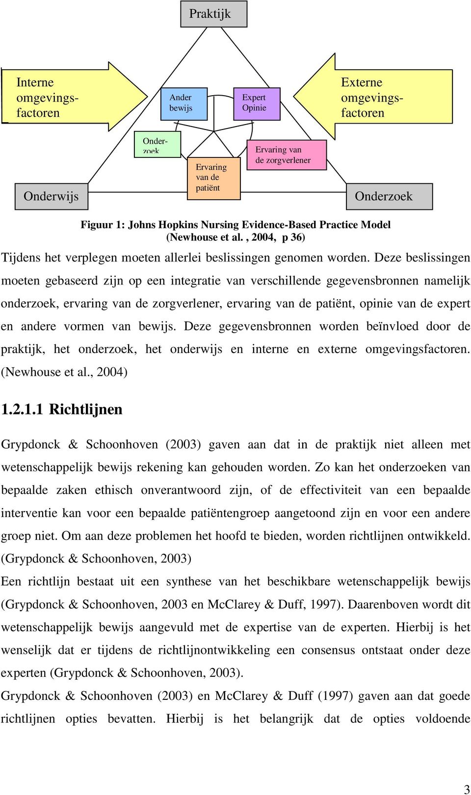 Deze beslissingen moeten gebaseerd zijn op een integratie van verschillende gegevensbronnen namelijk onderzoek, ervaring van de zorgverlener, ervaring van de patiënt, opinie van de expert en andere