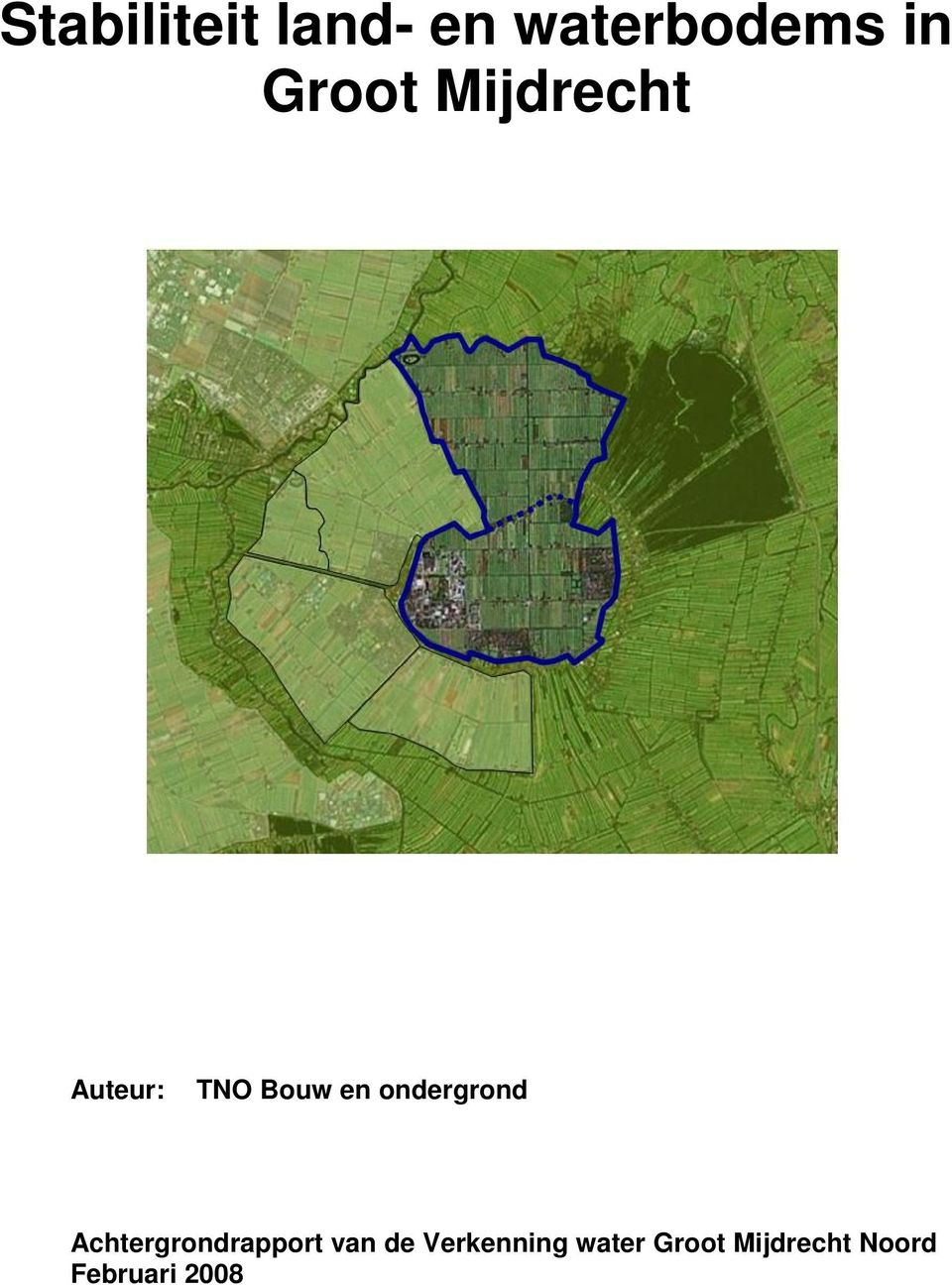 ondergrond Achtergrondrapport van de