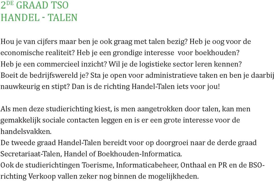 Dan is de richting Handel-Talen iets voor jou!