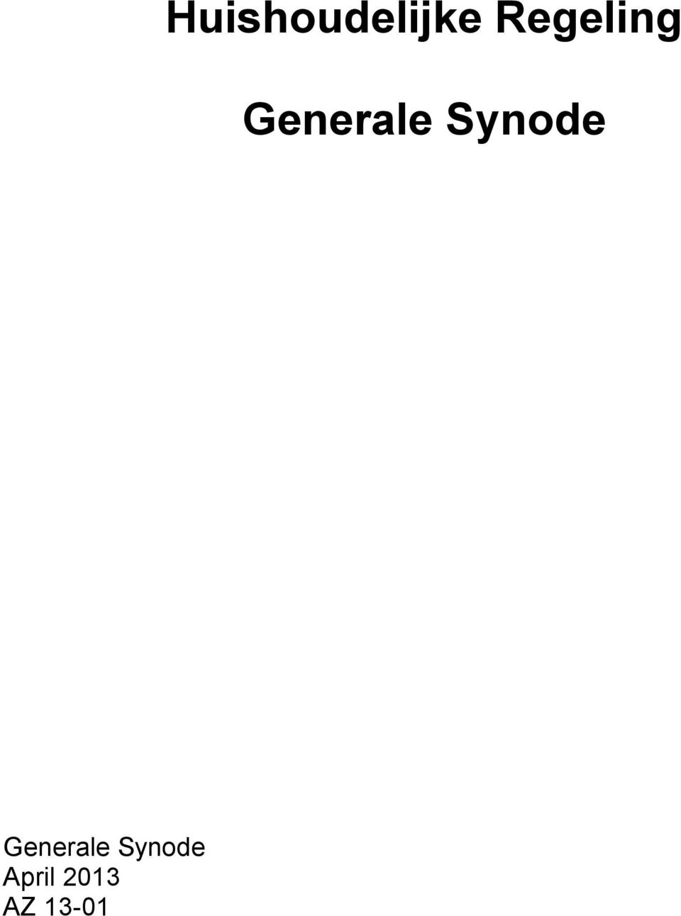 Synode Generale