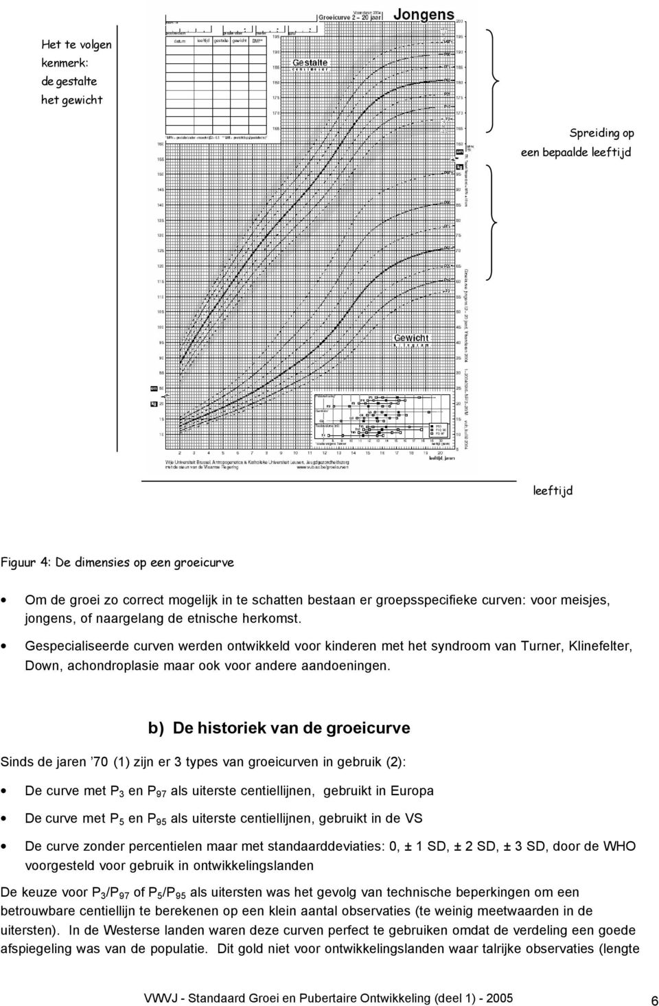 Gespecialiseerde curven werden ontwikkeld voor kinderen met het syndroom van Turner, Klinefelter, Down, achondroplasie maar ook voor andere aandoeningen.