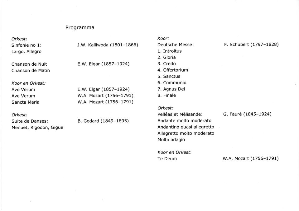 Godard (1849-1895) Koor: Deutsche Messe: 1. Introitus 2. Gloria 3. Credo 4. Offertorium 5. Sanctus 6. Communio 7. Agnus Dei 8.