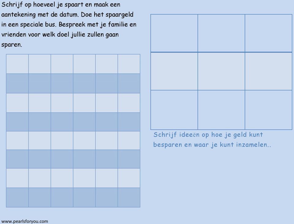 Bespreek met je familie en vrienden voor welk doel jullie