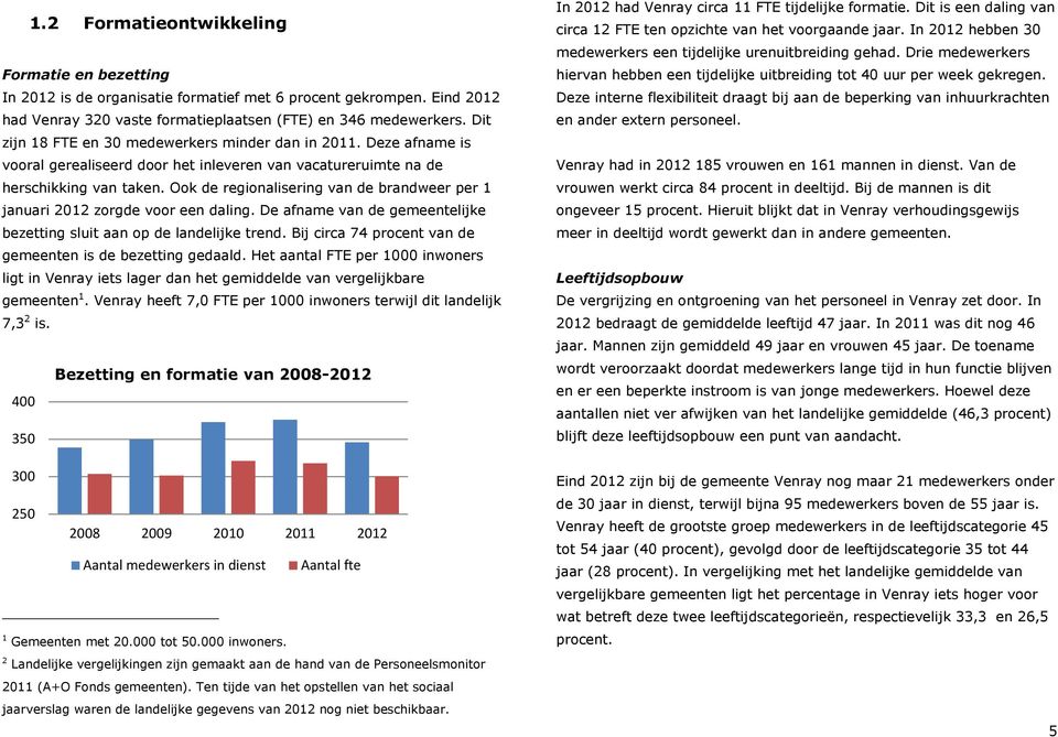 Ook de regionalisering van de brandweer per 1 januari 2012 zorgde voor een daling. De afname van de gemeentelijke bezetting sluit aan op de landelijke trend.