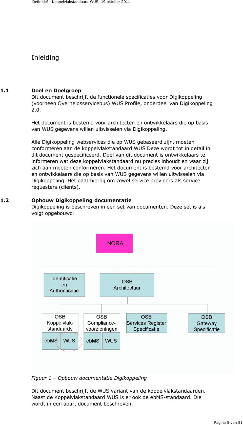 Alle Digikoppeling webservices die op WUS gebaseerd zijn, moeten conformeren aan de koppelvlakstandaard WUS Deze wordt tot in detail in dit document gespecificeerd.