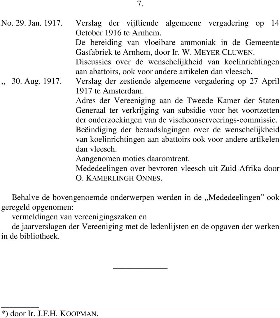 Verslag der zestiende algemeene vergadering op 27 April 1917 te Amsterdam.