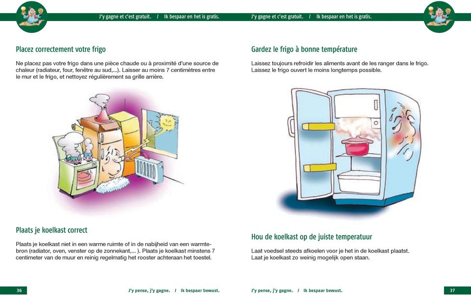 Laisser au moins 7 centimètres entre le mur et le frigo, et nettoyez régulièrement sa grille arrière.