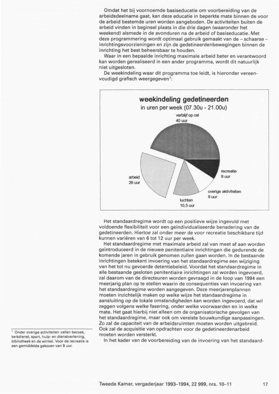 Met deze programmering wordt optimaal gebruik gemaakt van de - schaarse - inrichtingsvoorzieningen en zijn de gedetineerdenbewegingen binnen de inrichting het best beheersbaar te houden.