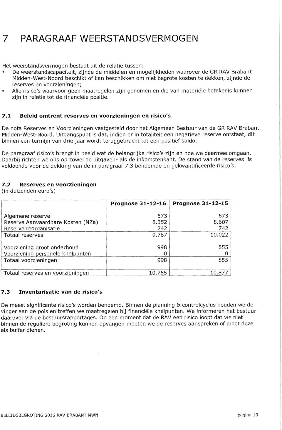 relatie tot de financiële positie. 7.