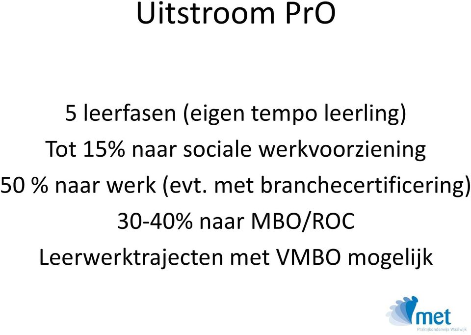 50 % naar werk (evt.