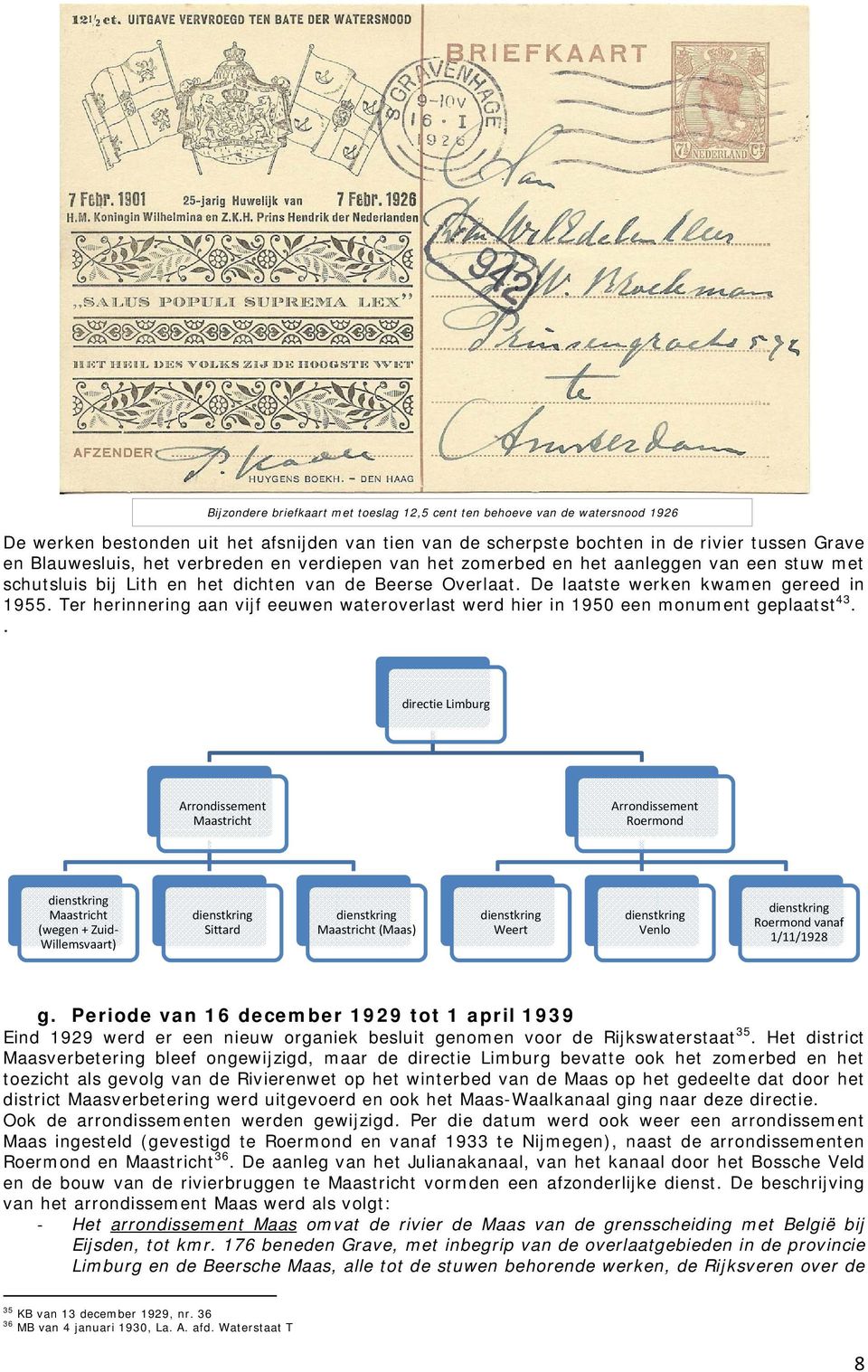 Ter herinnering aan vijf eeuwen wateroverlast werd hier in 1950 een monument geplaatst 43.