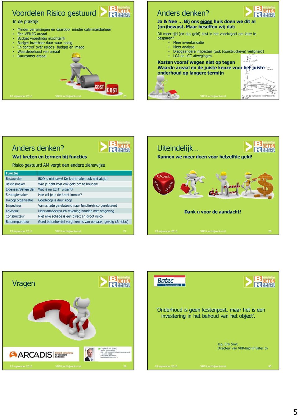 Maar beseffen wij dat: Dit meer tijd (en dus geld) kost in het voortraject om later te besparen?