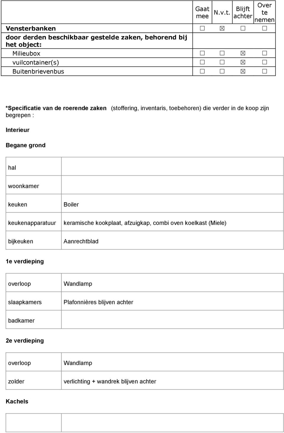 Interieur Begane grond hal woonkamer keuken Boiler keukenapparatuur keramische kookplaat, afzuigkap, combi oven koelkast (Miele) bijkeuken