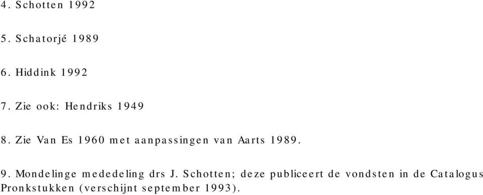 Zie Van Es 1960 met aanpassingen van Aarts 1989. 9.
