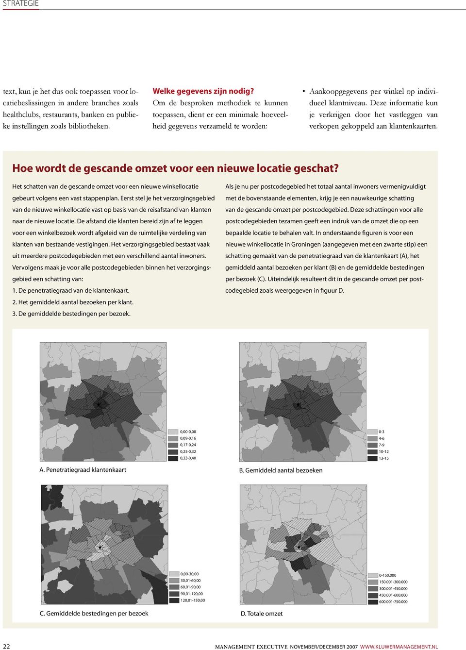 Deze informatie kun je verkrijgen door het vastleggen van verkopen gekoppeld aan klantenkaarten. Hoe wordt de gescande omzet voor een nieuwe locatie geschat?