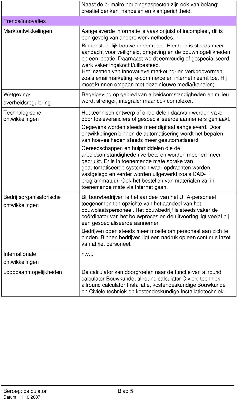 Aangeleverde informatie is vaak onjuist of incompleet, dit is een gevolg van andere werkmethodes. Binnenstedelijk bouwen neemt toe.